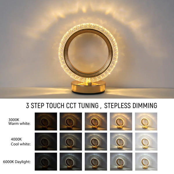 Halo Glow Ring LED Table Lamp | Bedside Lamp