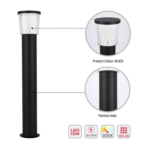 HaloGlow LED Bollard Light 12W Warm White
