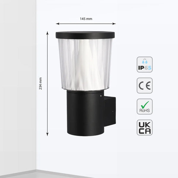 HaloGlow LED Wall Lantern – Warm White 12W