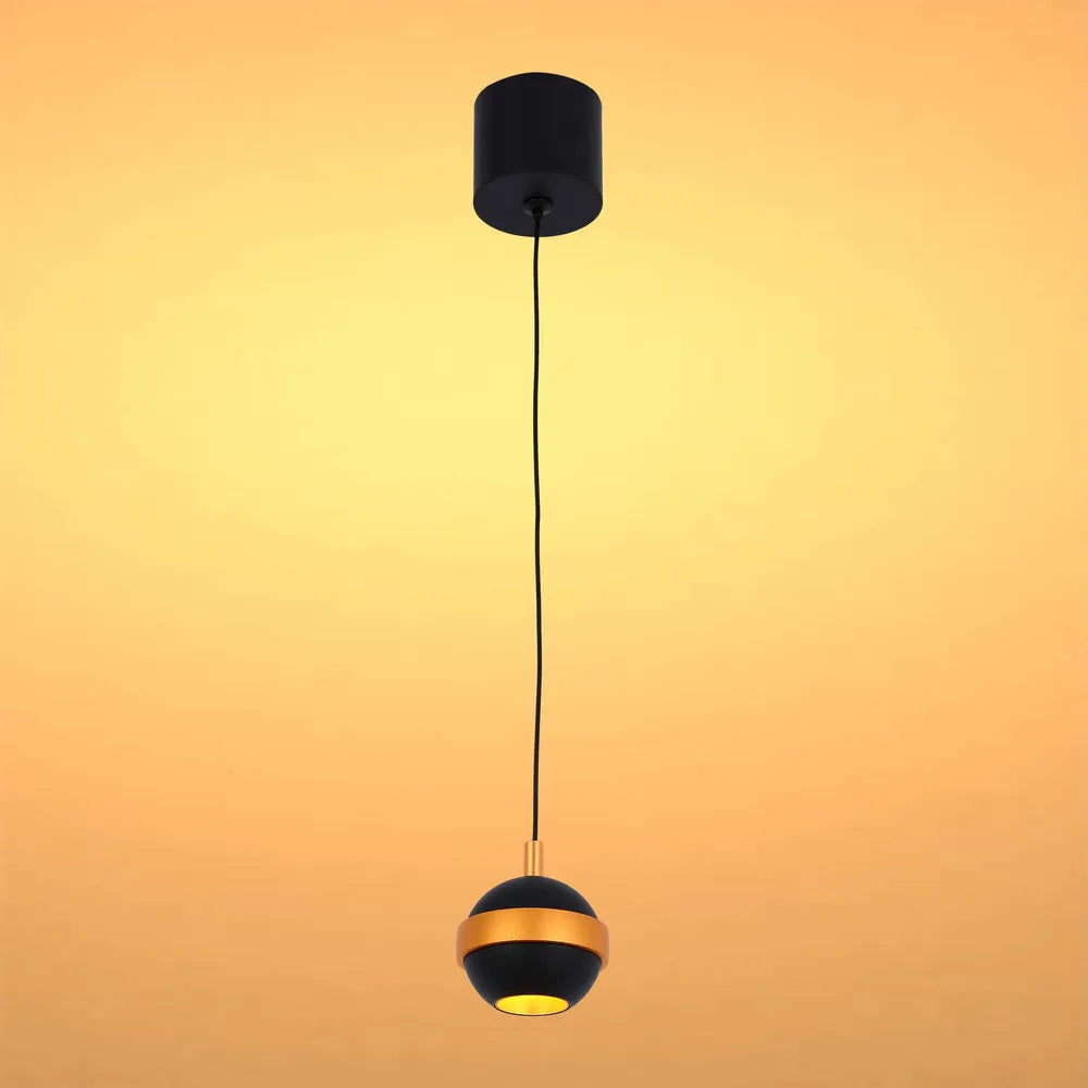 Helios LED Pendant Downlight with Gold Accent 3W Warm White