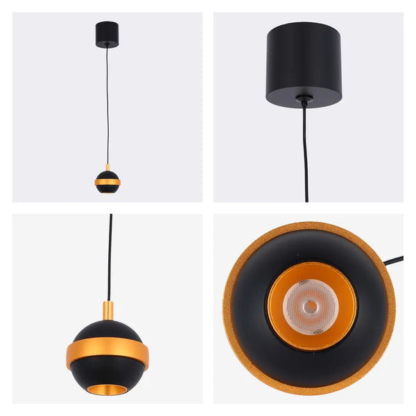 Helios LED Pendant Downlight with Gold Accent 3W Warm White