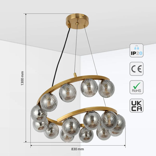Helix Glow Pendant Chandelier