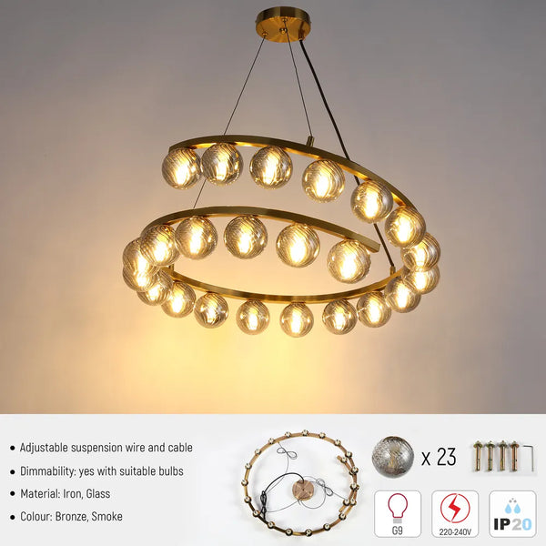 Helix Glow Pendant Chandelier