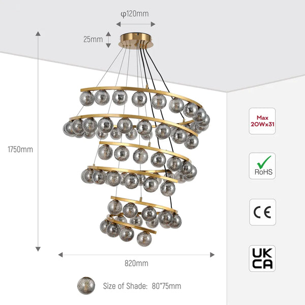 Helix Glow Pendant Chandelier