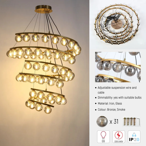 Helix Glow Pendant Chandelier