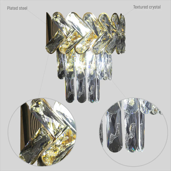 Herringbone Crystal Chandelier Wall Light