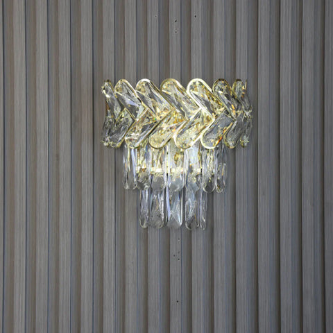 Herringbone Crystal Chandelier Wall Light