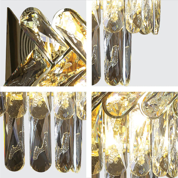 Herringbone Crystal Chandelier Wall Light