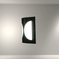 Hourglass Black Plastic LED Outdoor Wall Light 15W Cool Daylight
