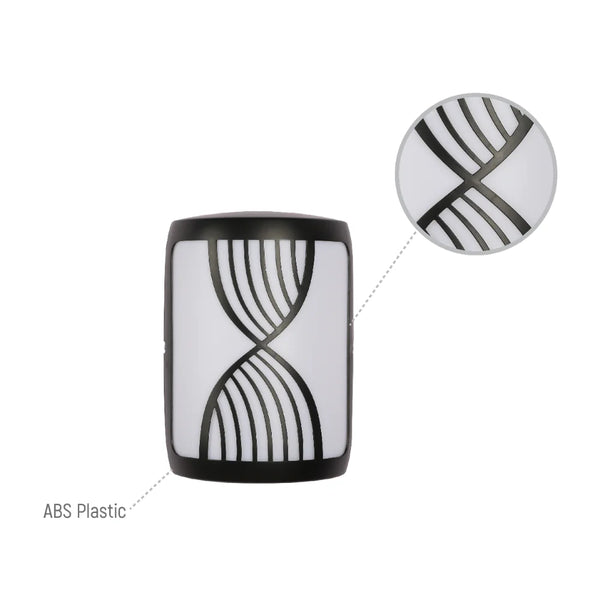 Hourglass Black Plastic LED Outdoor Wall Light 15W Cool White