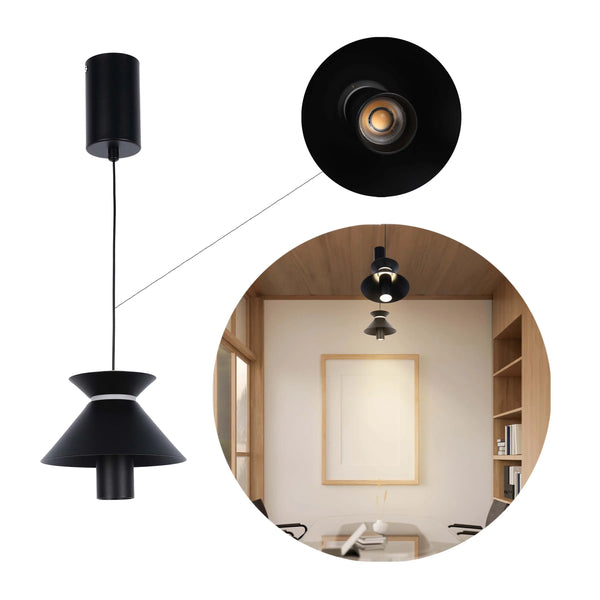 Hourglass Pendant Light - 7W LED, 4000K Cool White, IP20