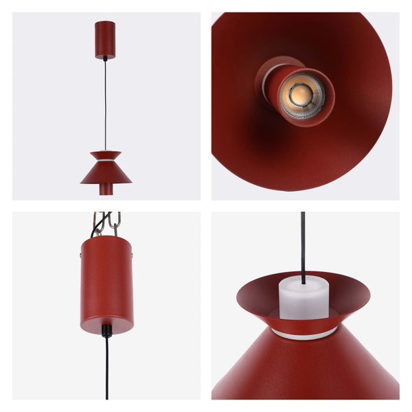 Hourglass Pendant Light - 7W LED, 4000K Cool White, IP20