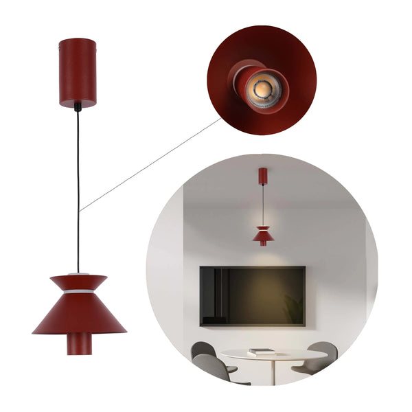 Hourglass Pendant Light - 7W LED, 4000K Cool White, IP20