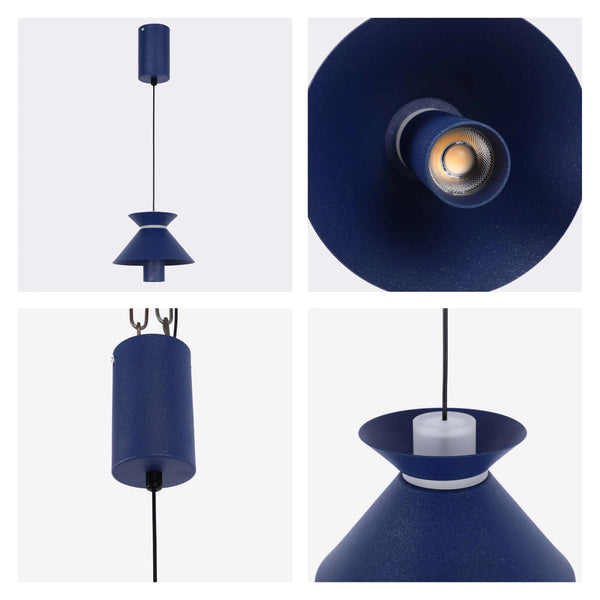 Hourglass Pendant Light - 7W LED, 4000K Cool White, IP20