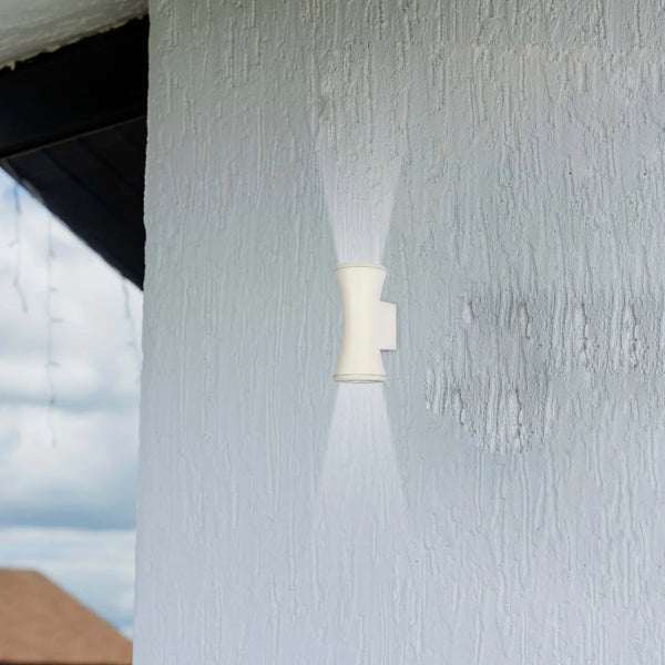 Hourglass Up Down Aluminium Outdoor Wall Light GU10