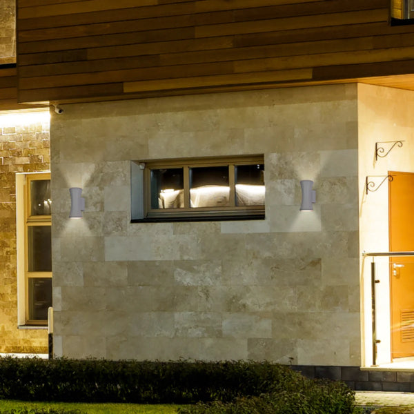 Hourglass Up Down Aluminium Outdoor Wall Light GU10