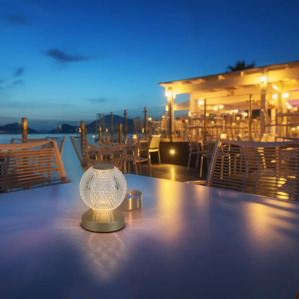 Illumina Sphere Touch: Rechargeable Spherical LED Table Lamp | Bedside Lamp