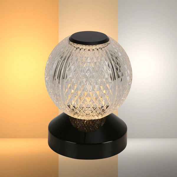 Illumina Sphere Touch: Rechargeable Spherical LED Table Lamp | Bedside Lamp