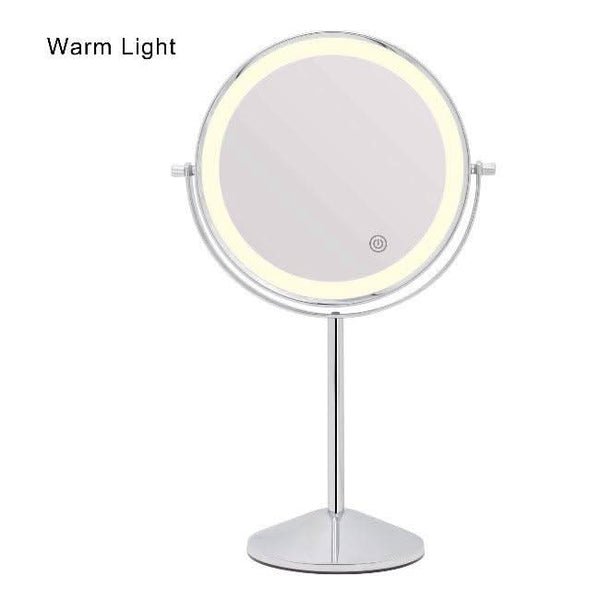 Illuminated Round Cosmetic Mirror Rechargeable Diameter 20cm