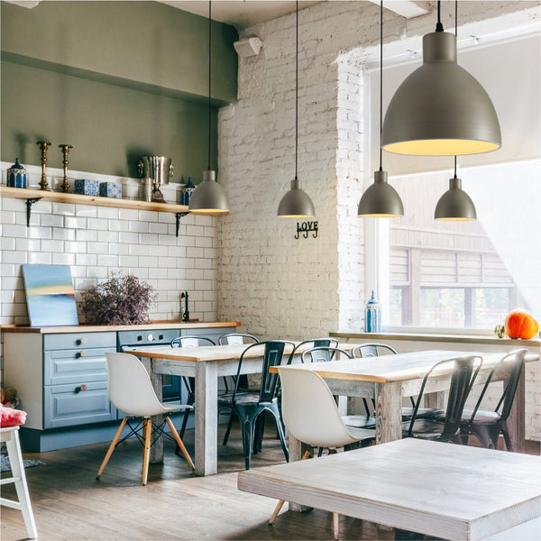 Industrial Dome Metal Pendant Ceiling Light E27 Fitting