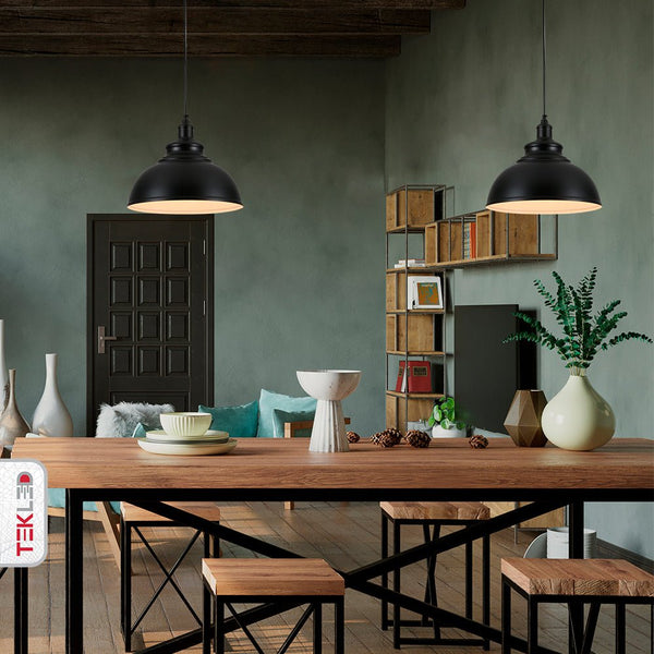 Dome Industrial Large Metal Ceiling Pendant Light E27