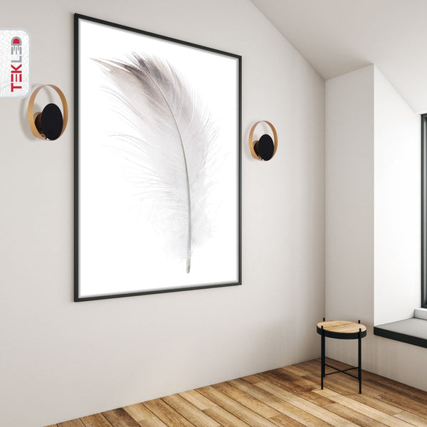 Black Gold Metal Flat Wall Light G9 Fitting