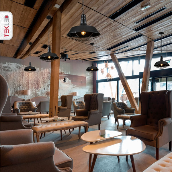 Step Industrial Caged Metal Ceiling Pendant Light E27 Fitting
