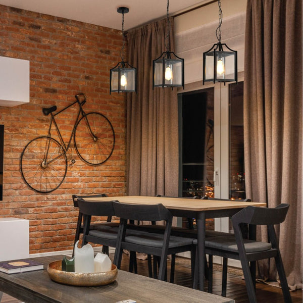 Cube Retro Traditional Lantern Pendant Ceiling Light E27