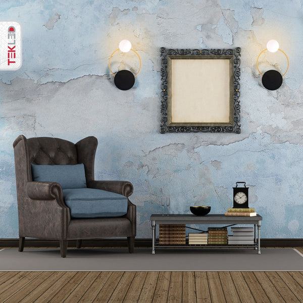 Earth and Moon Wall Light G4 and G9 Fittings in Black White Gold