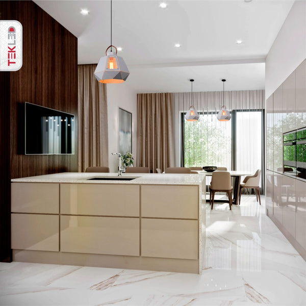 Esagono Pod Lantern Black or White Pendant Ceiling Light E27