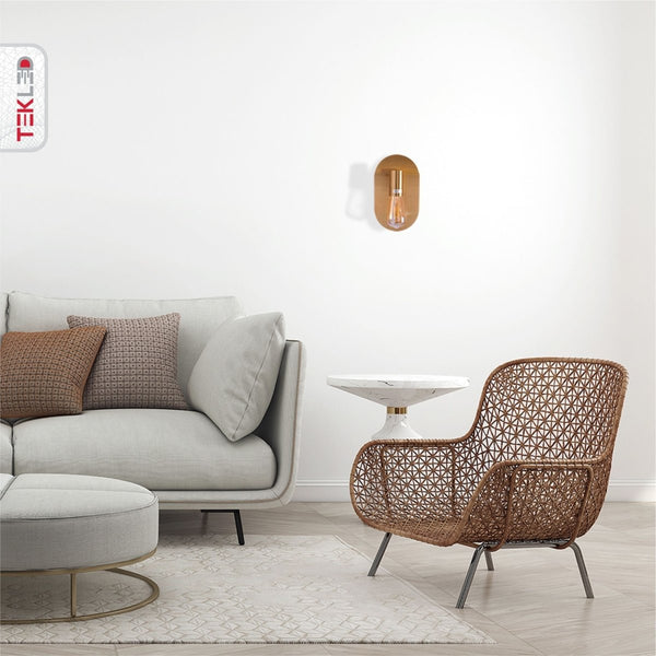 Gold Metal Wall Light E27 Fitting