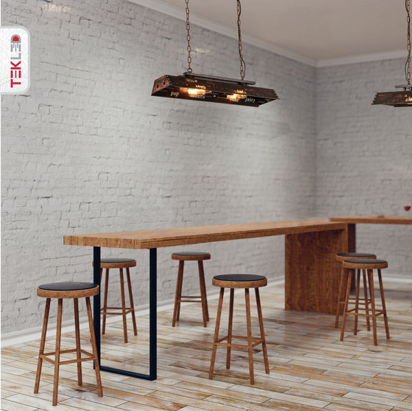 Iron Industrial Island Ceiling Chandelier Light 4xE27