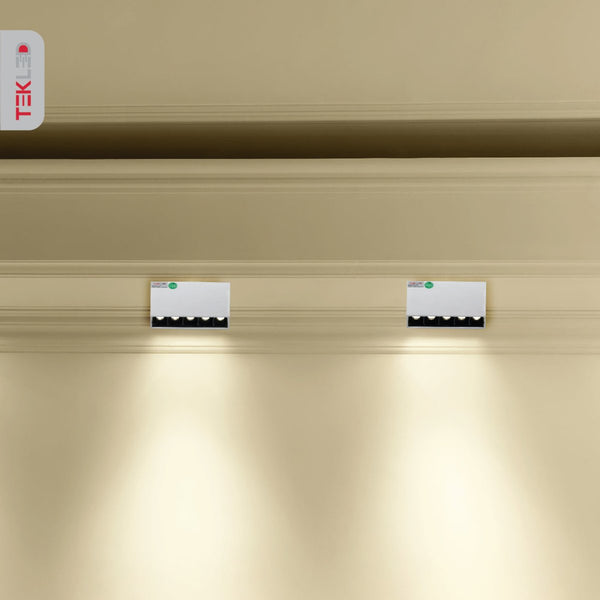 LED Mirage Laser Blade Surface Mount Rectangle Fixed Downlight 10W Cool White 4000K IP20