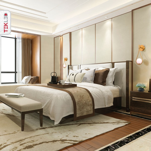 Opal Glass Gold Metal Globe Wall Light G9 Fitting