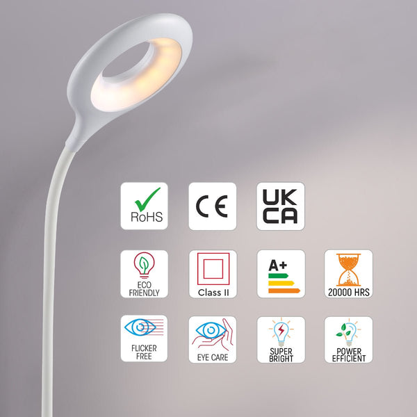 Ringo Rechargeable Clip on Reading Desk Light Dimmable and Colour Modes