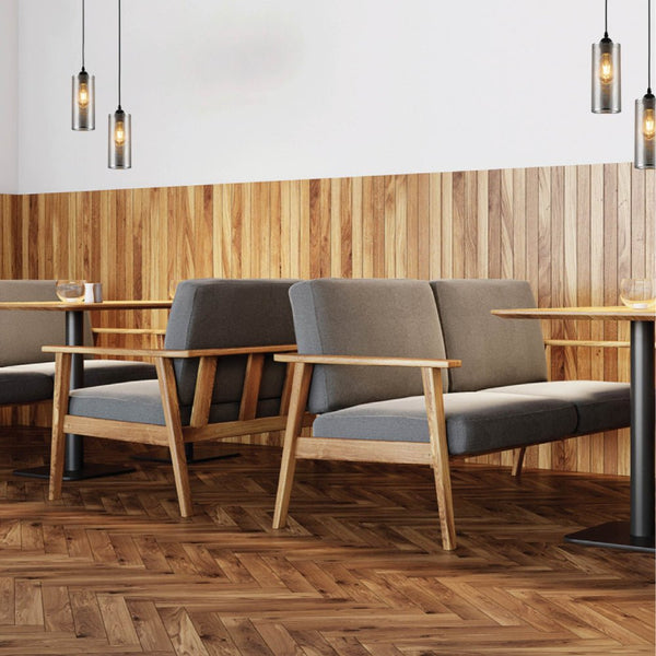 Sieve Chrome-Gold Cylinder Metal Pendant Ceiling Light D110 D195 E27 Fitting