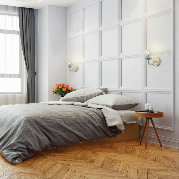 White Rice Metal Wall Light E14 Fitting