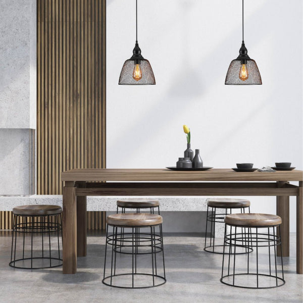 Wire Mesh Industrial Dome Pendant Ceiling Light E27