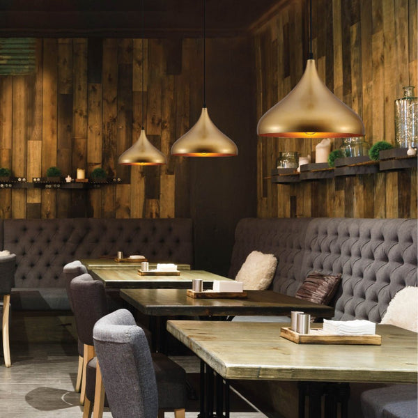 Gold Dome Metal Pendant Light E27