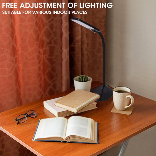 Erdy Goose Neck Black LED Desk Lamp