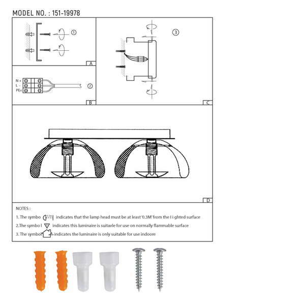 Industrial Chic Halo Wall Sconce Light