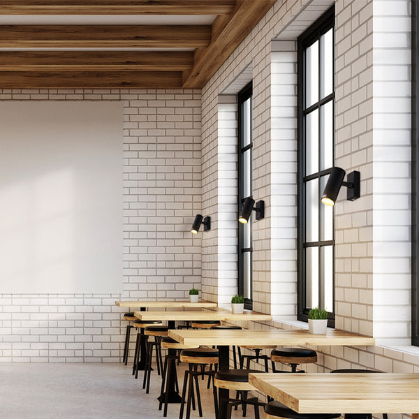 Virmo Rotatable Long Cylinder GU10 Spotlight Square or Linear Rose Side Connected Black