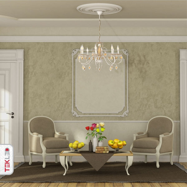 Amber Crystal Gold and White Metal Arm Ceiling Chandelier Light E14