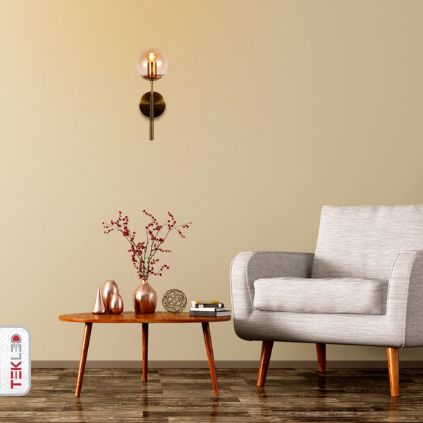 Modern Globe Wall Light Sconce - Sleek Minimalist Design Light Fixture for Contemporary Spaces