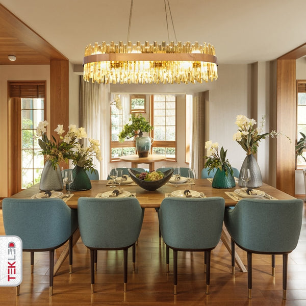 Coffin Crystal Gold Metal Chandelier Ceiling Light E14