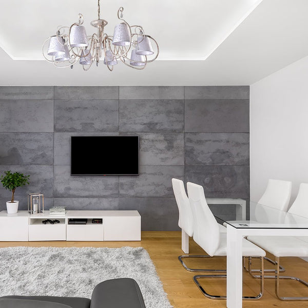 Creamy White Shade Rice White Gold Brushed Arm Ceiling Chandelier Light E14