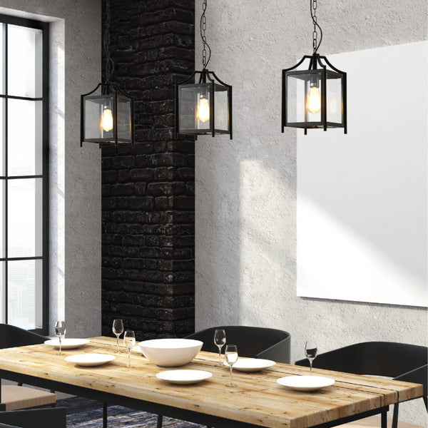 Cube Retro Traditional Lantern Pendant Ceiling Light E27