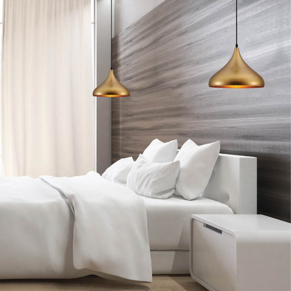 Gold Dome Metal Pendant Light E27