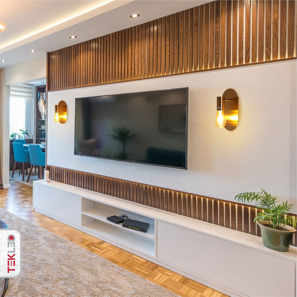 Gold Metal Wall Light E27 Fitting