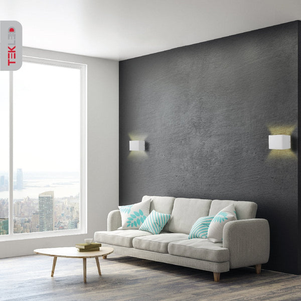 LED Cuboid Wall Light 5W Cool White 4000K White